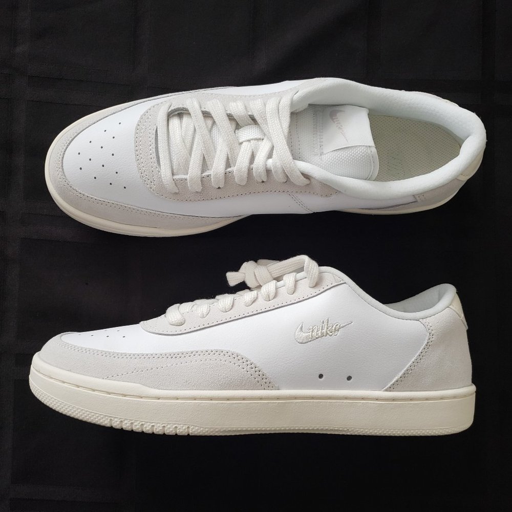 🔥3 x Host Pick🔥NEW Nike Court Vintage Premium CW7586 100 Men's White/Grey Sz 9